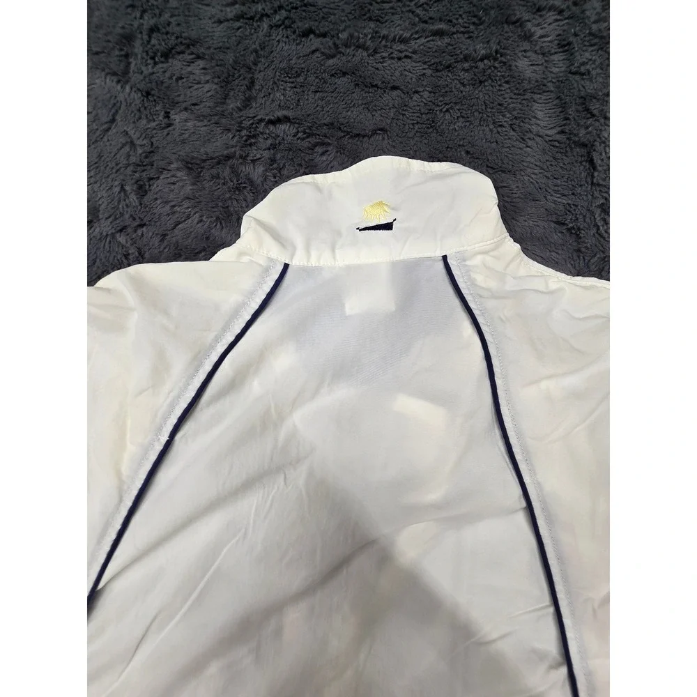 Solumbra Sun Protective Quarter Zip Pullover Windbreaker White Mens Large